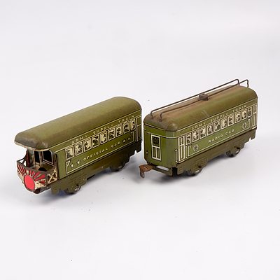Two Vintage O Scale Military Cars Model Carriages, Offical Car and Radio Car