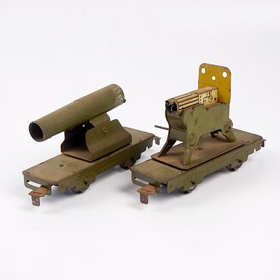 Two Vintage O Scale Military Artillery Guns