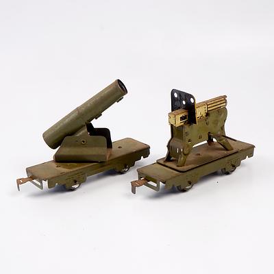 Two Vintage O Scale Military Artillery Guns