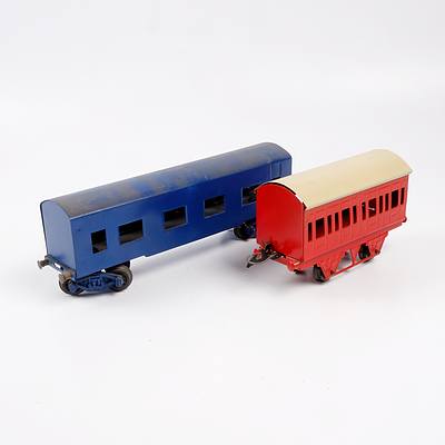 Two Vintage Robilt O Scale Passenger Cars Model Carriages