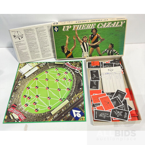 Vintage Australian Rules Football Board Games, Up There Cazaly and Aussie Rules Football Game