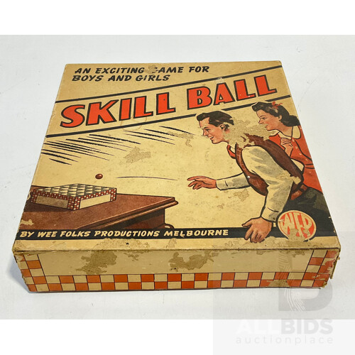 Vintage Skill Ball Game,  Exciting Game for Boys and Girls, Wee Folks Melbourne