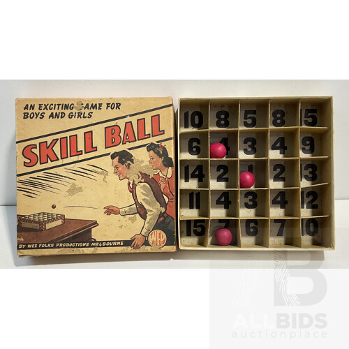 Vintage Skill Ball Game,  Exciting Game for Boys and Girls, Wee Folks Melbourne