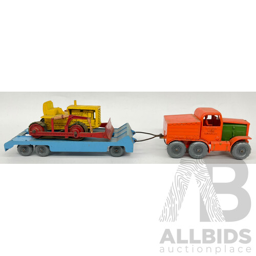 Vintage Lesney-Moko Toy, British Road Services Number 37, Truck, Trailer and Bull Dozer