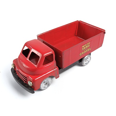 Vintage Wyn Toy Australia Sand and Gravel Truck - Red