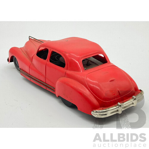 Vintage Tri-Ang Mimic Toys 1940s Sedan With Wind Up Motor Made in England