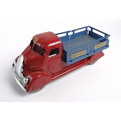 Vintage Boomaroo Australia Tin Freight Truck - Red and Blue