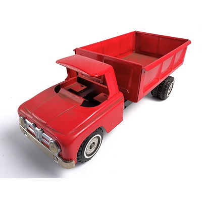 Vintage Tin Tipper Truck - Red - Probably Wyn Toy Australia