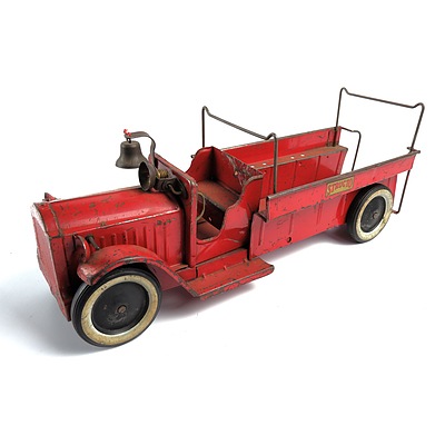 Vintage Structo Toys Australia Fire Truck - Red
