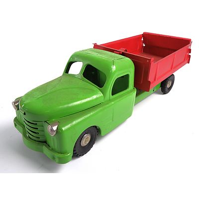 Vintage Structo Toys Australia Tip Truck - Green and Red