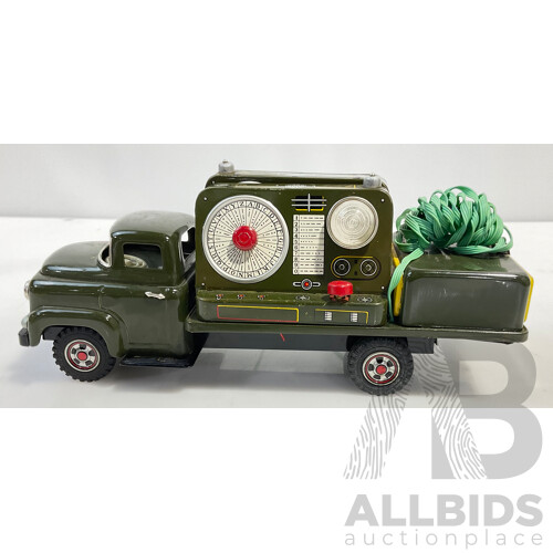 Vintage Trade Mark Modern Toys Truck With Mobile Communication Set Made in Japan