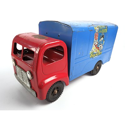 Vintage Cyclops Australia 'Dinky Express' Tin Delivery Lorry - Blue and Red