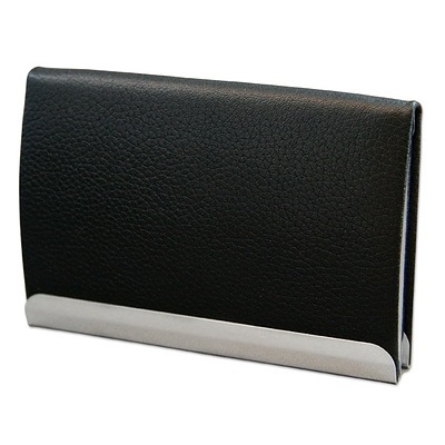 Gentleman's Leather Premium Card Holder, Tie Pin, Cuff Links Set  - Lot Of 30