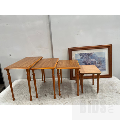 Classic Style Nest of Tables and Print of 