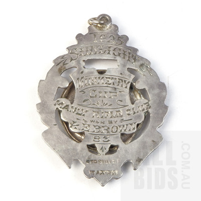 Sterling Silver 1925 Manly Rifle Club Badge