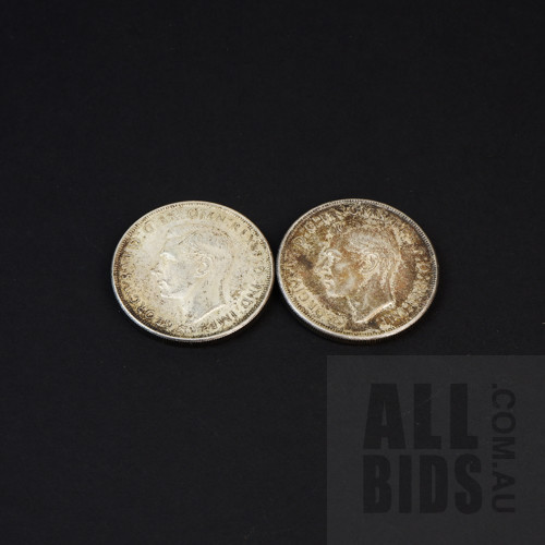 Two 1937 One Crown Coins