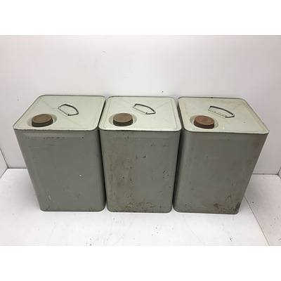 Three Metal Containers