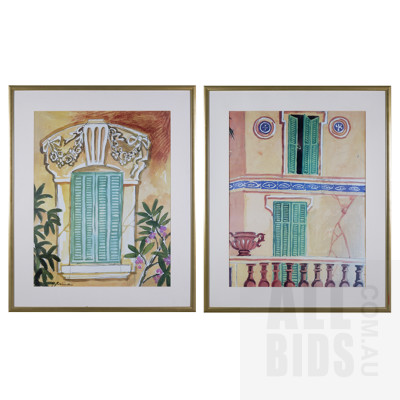 Two Large Framed Contemporary Reproduction Prints, Each 112 x 92 cm (2)