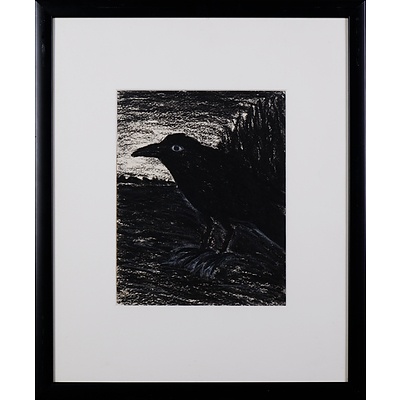 Peter Booth (born 1940), Raven c1977, Charcoal and Pastel on Paper