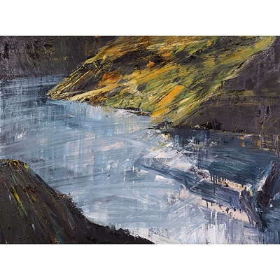 Euan Macleod (born 1956), Lying Harbour Figure I, Oil on Canvas