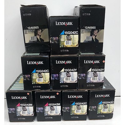 Lexmark Assorted Toner Cartridges - Lot of Ten