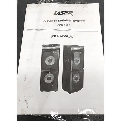 Laser SPK-F600 DJ Party Speaker System