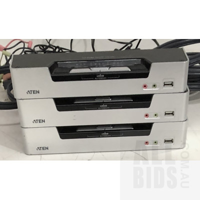 ATEN (CS1642A) 2-Port USB DVI Dual-View KVMP Switch - Lot of Three