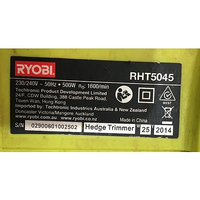 Ryobi RHT5045 Electric Hedge Trimmer And RLT1038X Electric Line Trimmer