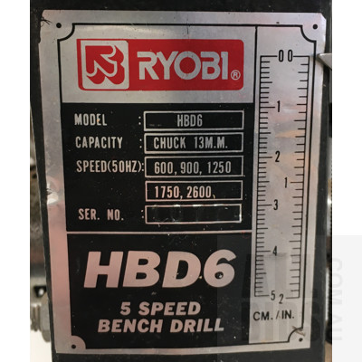 Ryobi HBD6 5 Speed Bench Drill
