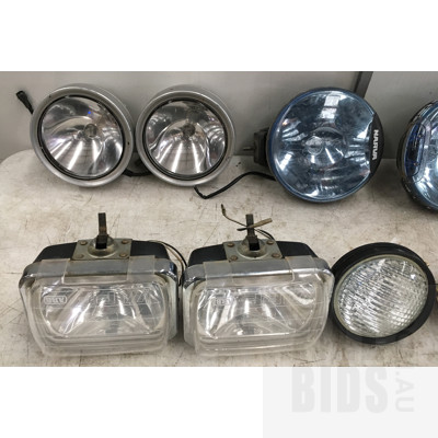 Motor Vehicle Driving And Spot Lights - Lot Of 12
