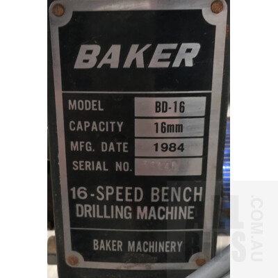 Baker BD-16, 16Speed 550w Pedestal Drill