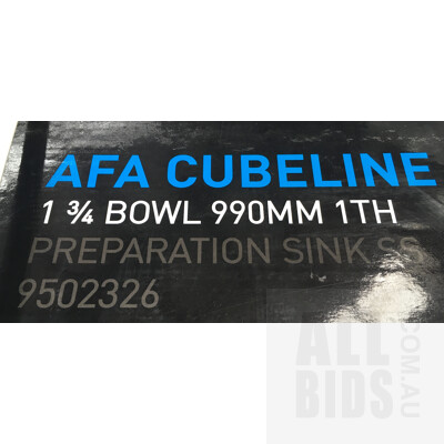 AFA Cubeline 1 3/4 Bowl 990mm 1TH Preparation Sink SS