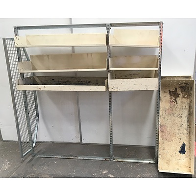 Adjustable Galvanised Metal Shelving With 8 Trays