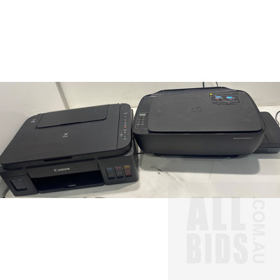 HP Smart Tank Wireless 455 & Canon Pixma Printers With Ink