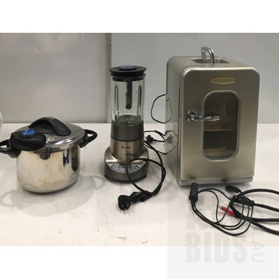 Tefal Stainless Steel Cooker, Breville Bench Blender And Portable Thermoelectric Cooler And Warmer