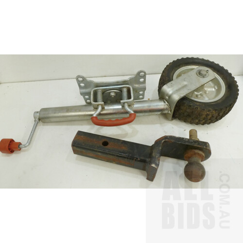 Tow Bar Tongue with Tow Ball and Trailer Jockey Wheel