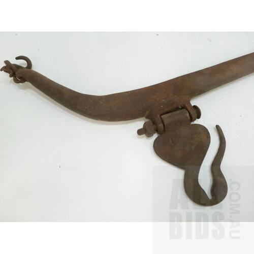 Antique Cobblers Anvil and Antique Kangaroo Brand Horse Hame