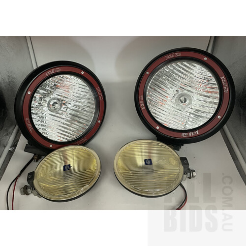 Pair Of Hella Spot Lights And Pair Of HID Spot Lights