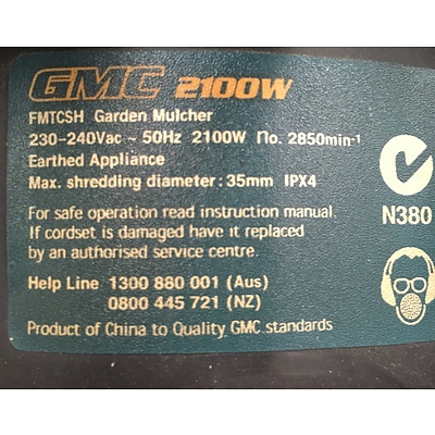 GMC 2100W Electric Garden Mulcher (FMTCSH)