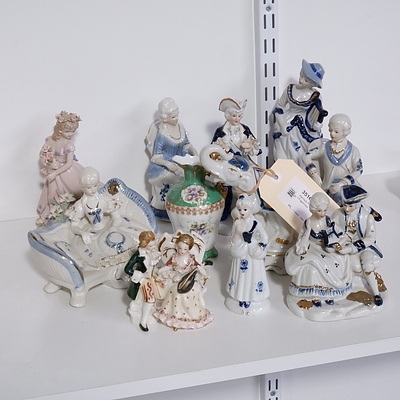 Various Porcelain Classical Figurines