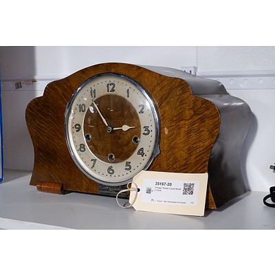 Vintage Timber Cased Mantle Clock