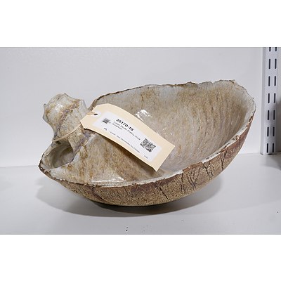 Large Studio Pottery Shell Sculpture