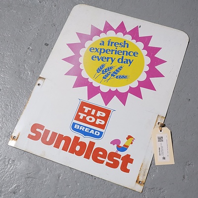 Vintage Metal Double Sided Sunblest Bread Sign
