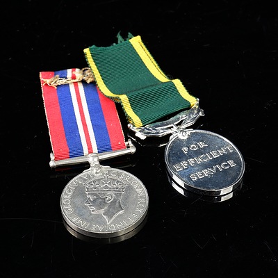 Three English WWII Service Medals