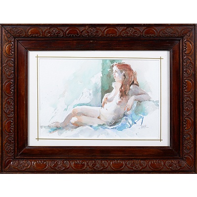 Pauline Adair (born 1949), Untitled (Seated Nude), Watercolour