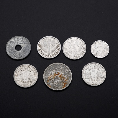 Nazi Occupied French Coins