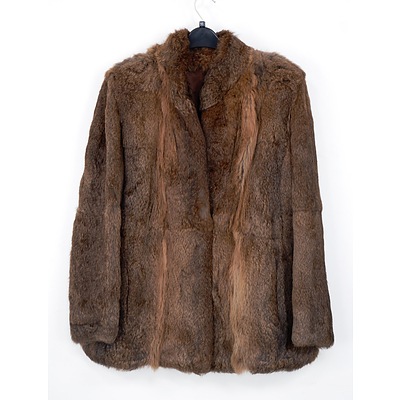 Vintage Rabbit Fur Three Quarter Coat