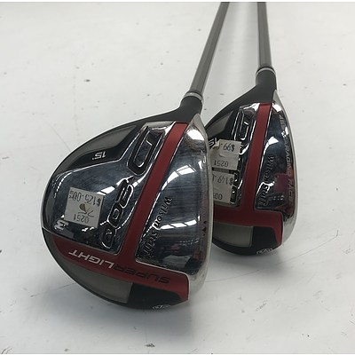 Wilson Staff D-200 No. 3 Woods -Lot Of Two, Left Handed