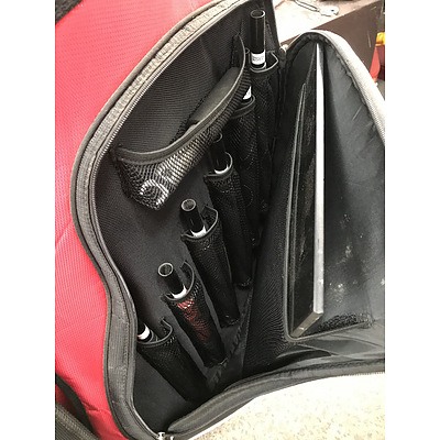 Tour Edge Exotics Golf Bag With Assorted Clubs and Accessories