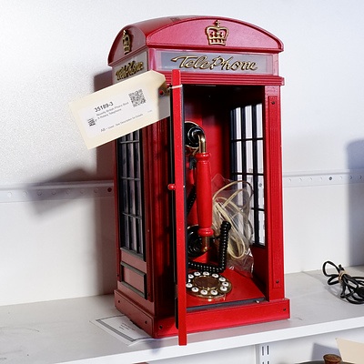 Novelty British Phone Booth Rotary Telephone